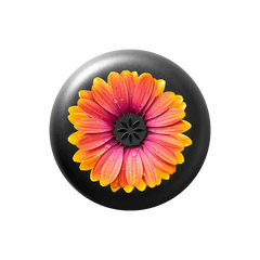 Étui pour aligneurs Invisalign™ Marguerite texturée orange 